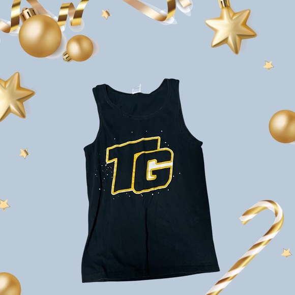 Black Graphic Kids Tank Tops - Picture 4 of 4